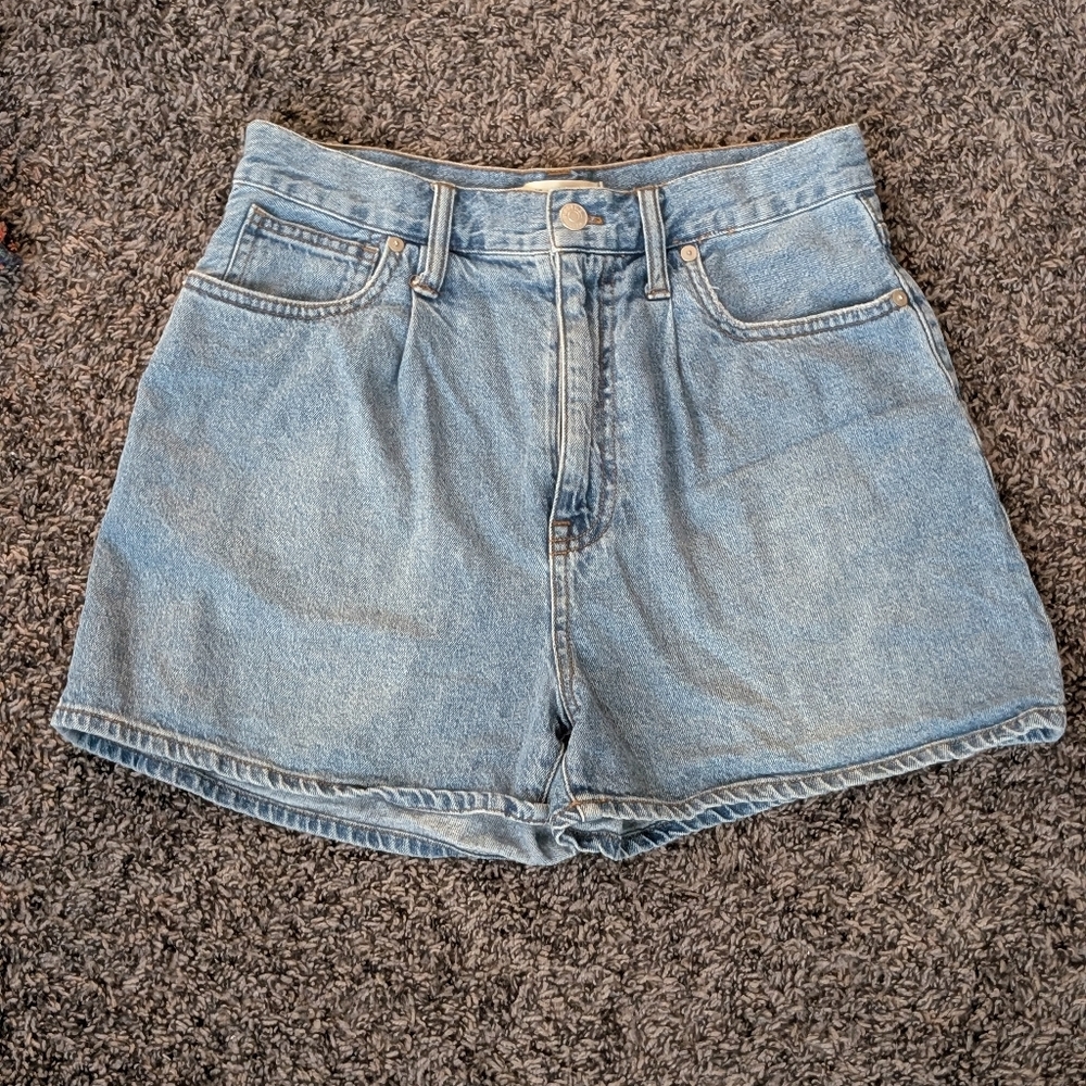 Madewell Light Blue High-Rise Jean Shorts